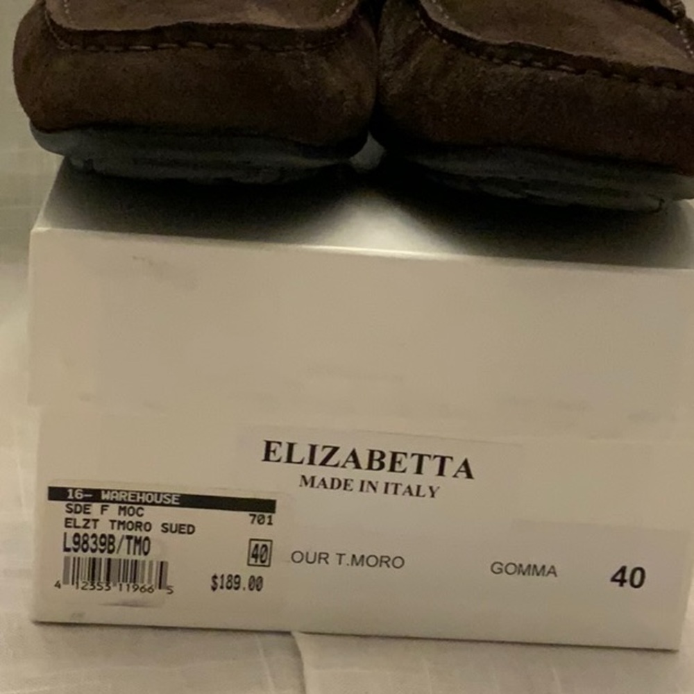 Preowned Elizabetta Brown Suede Loafer Size 40